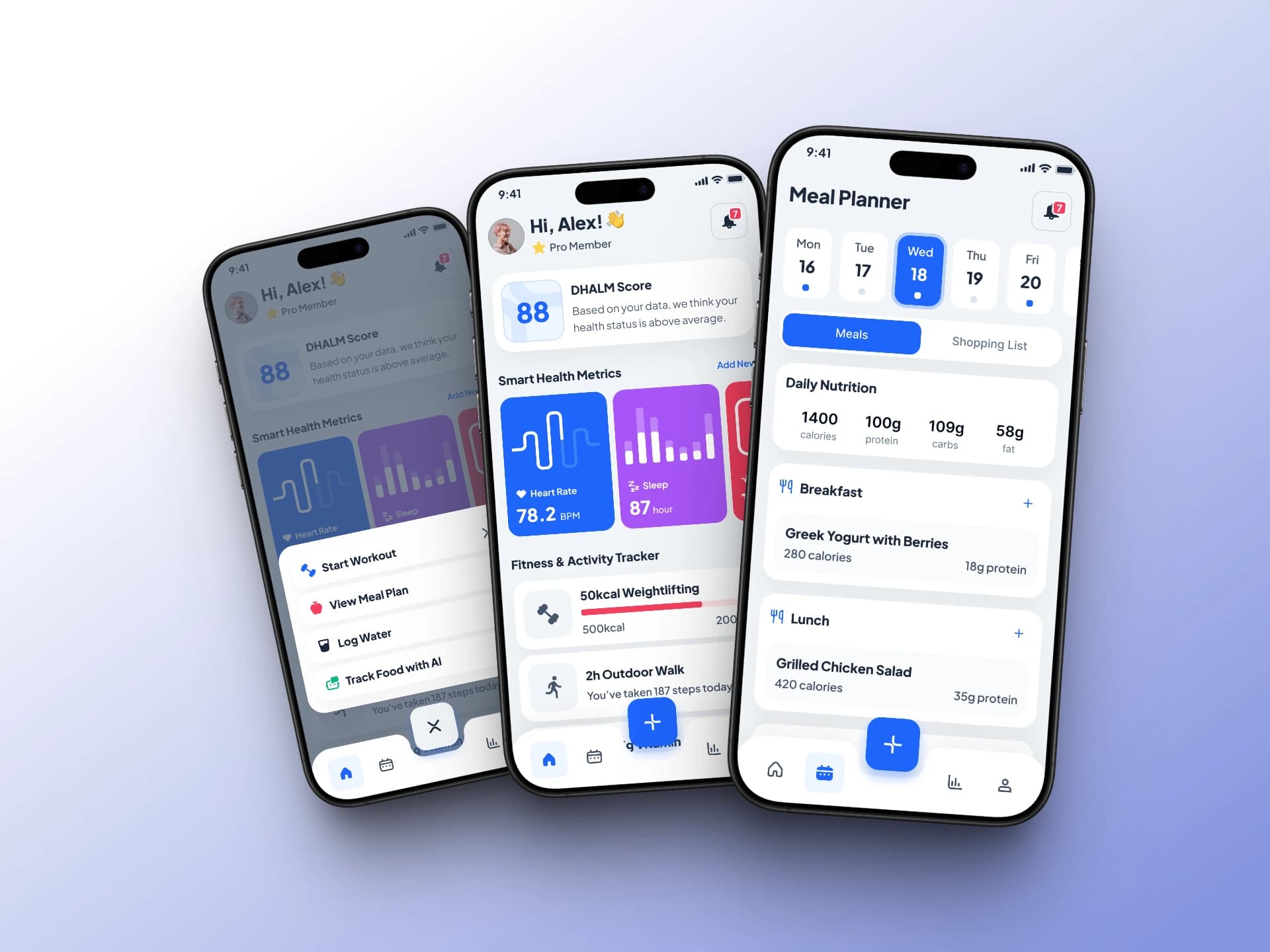 Health Planner Blue App