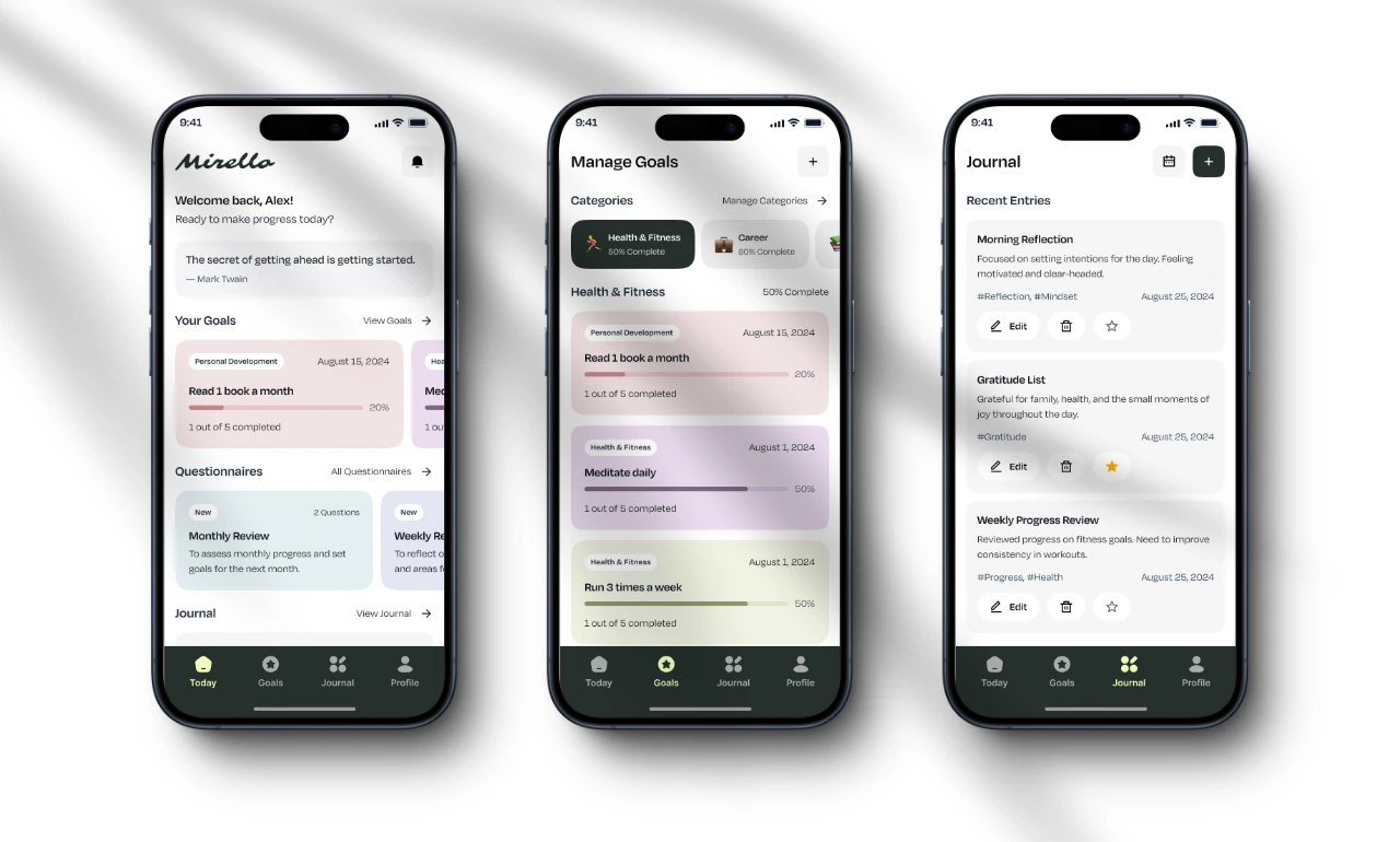 Goal Tracking & Journaling App