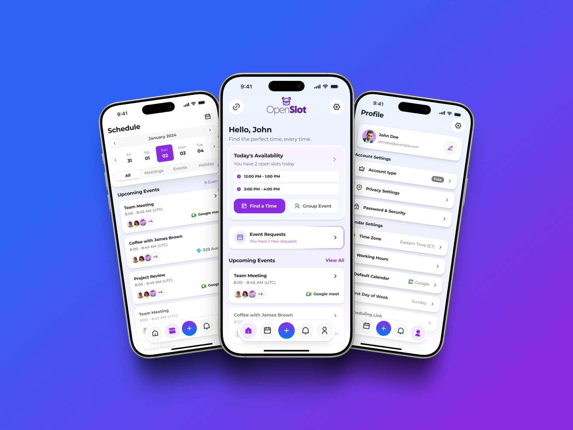 OpenSlot Scheduling App