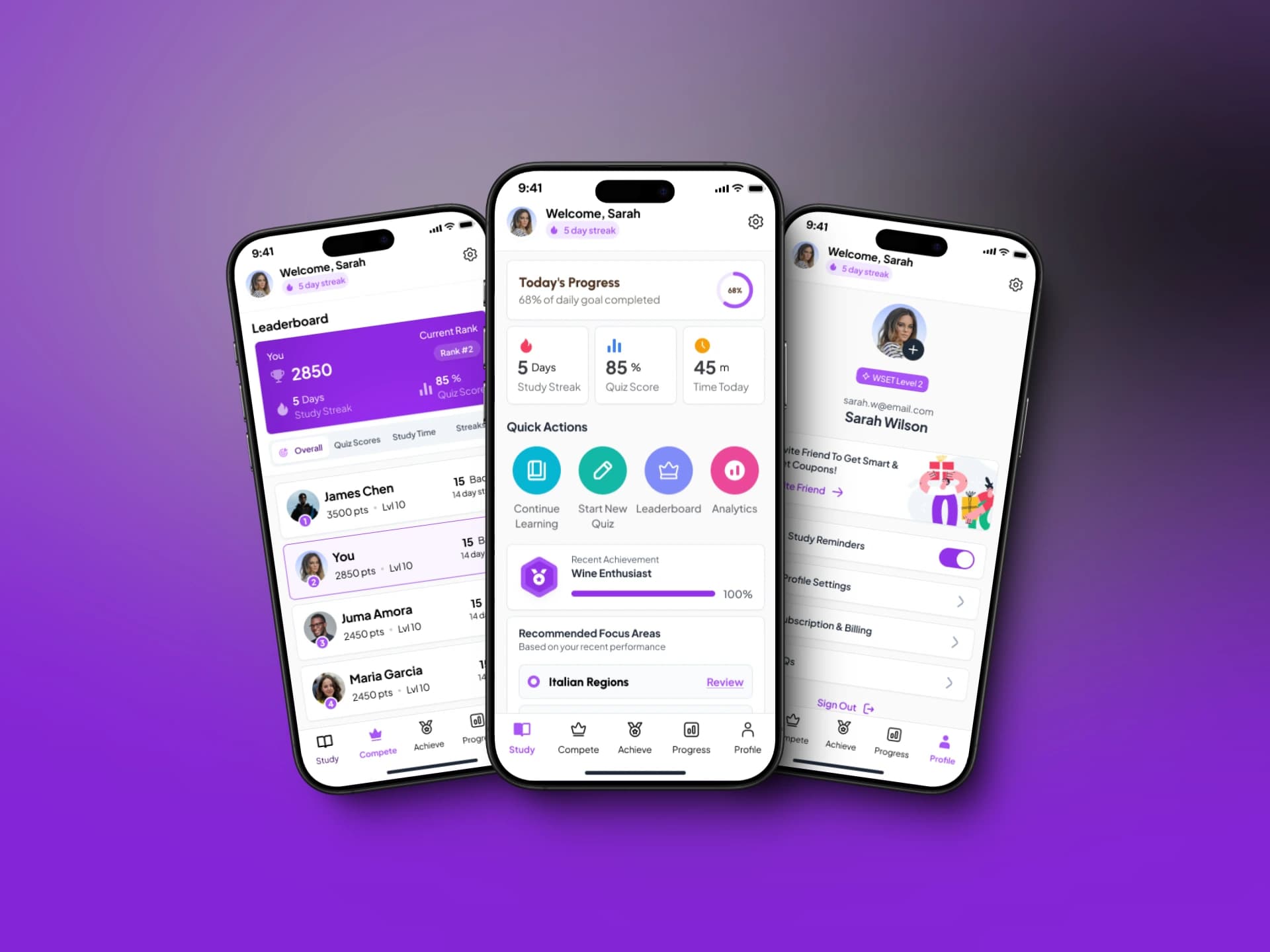 Purple Schedule App