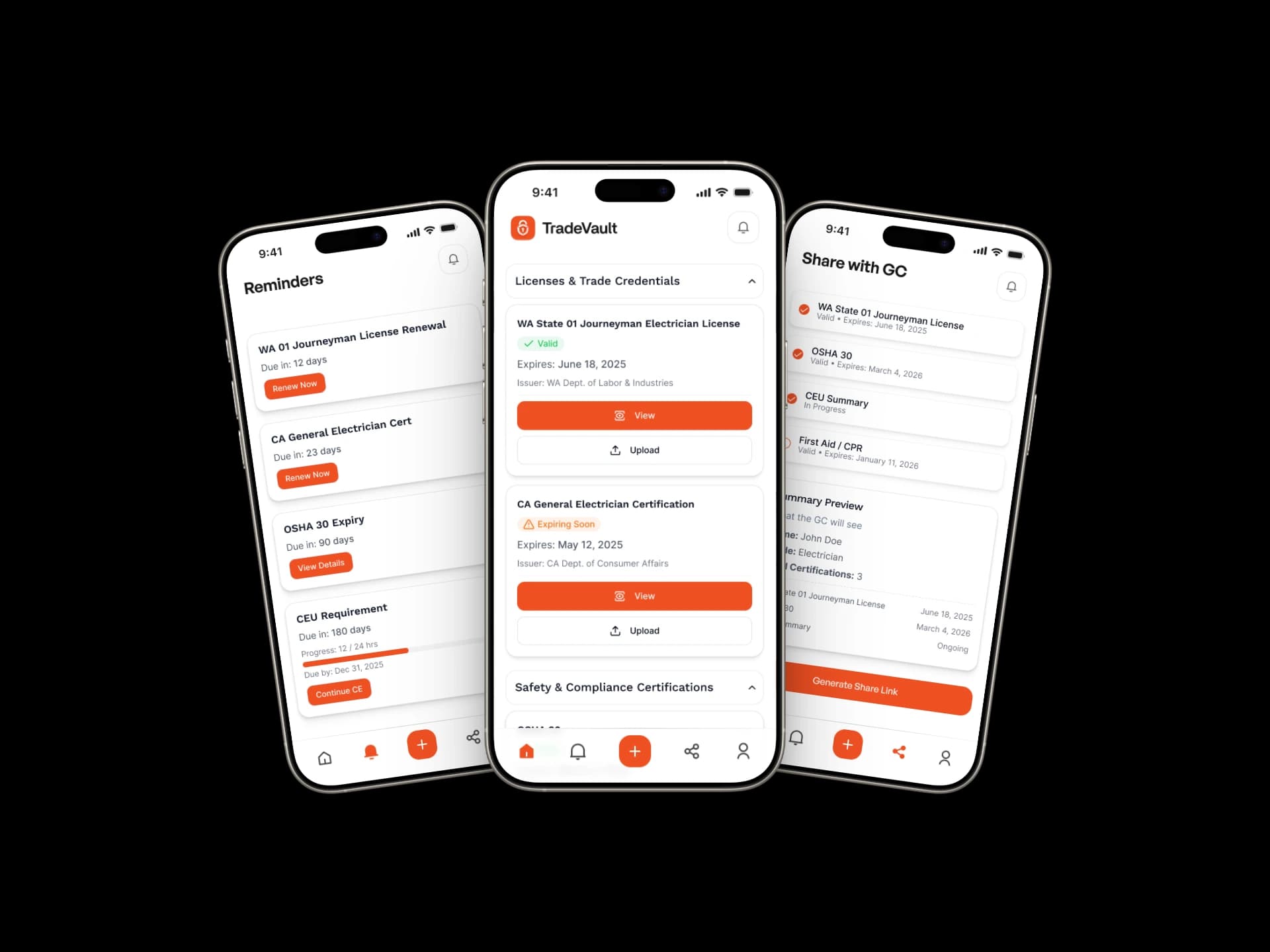 TradeVault License Management App