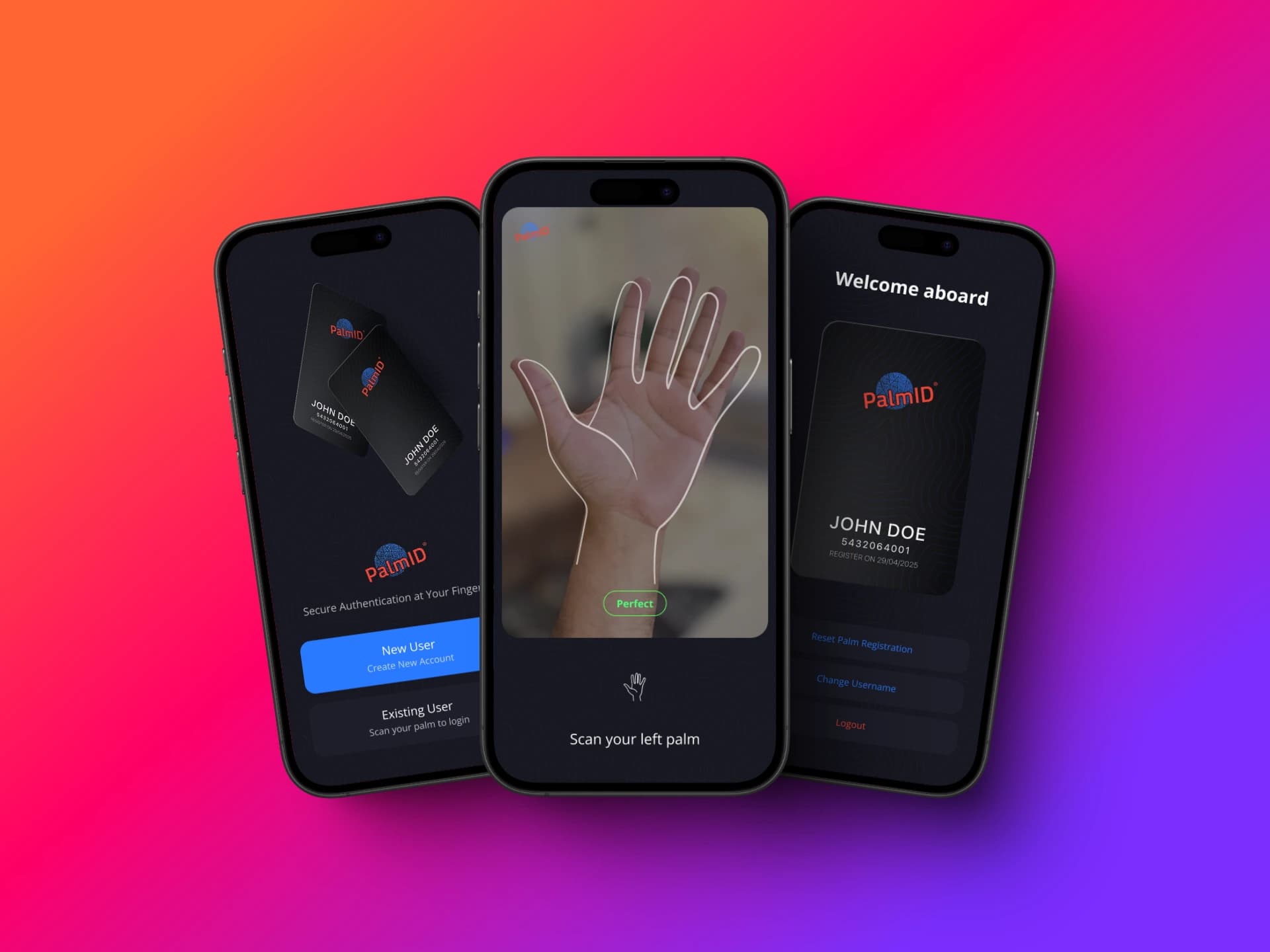 Palm Scan Authentication App