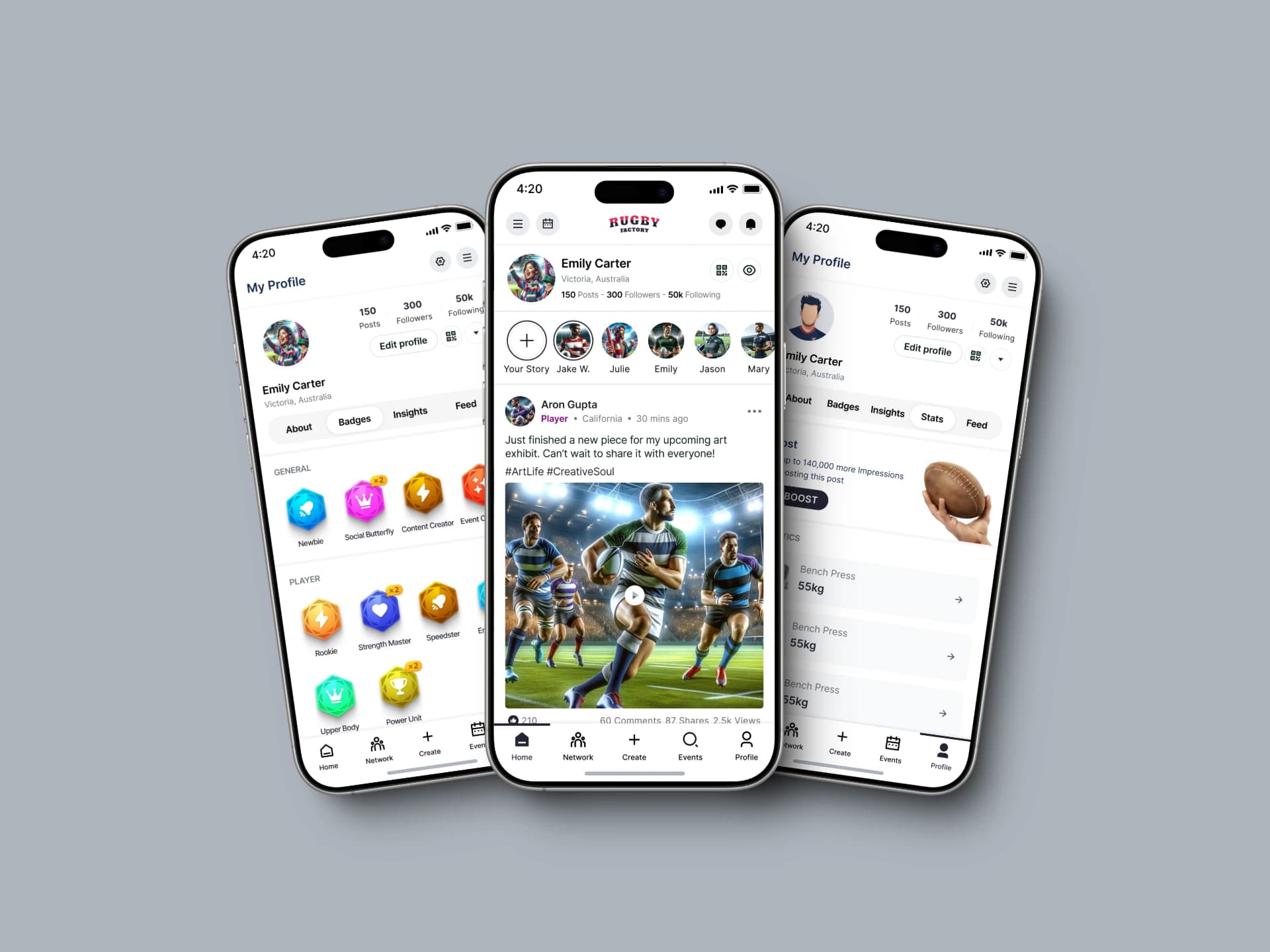 Rugby Social Networking App