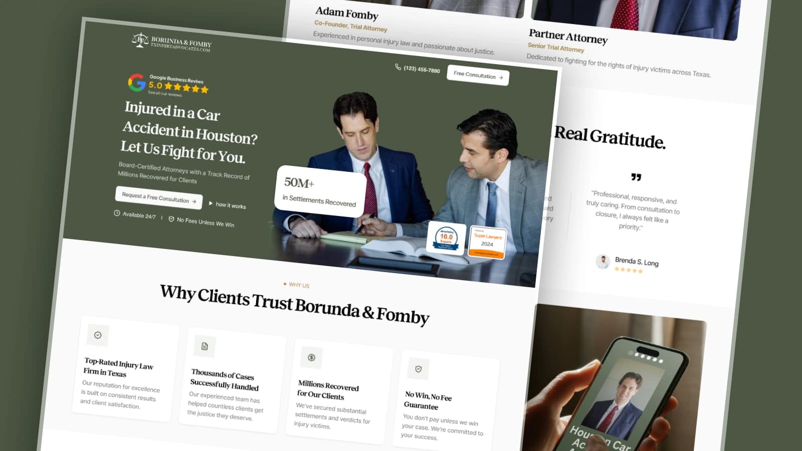 Borunda & Fomby Law Firm Website