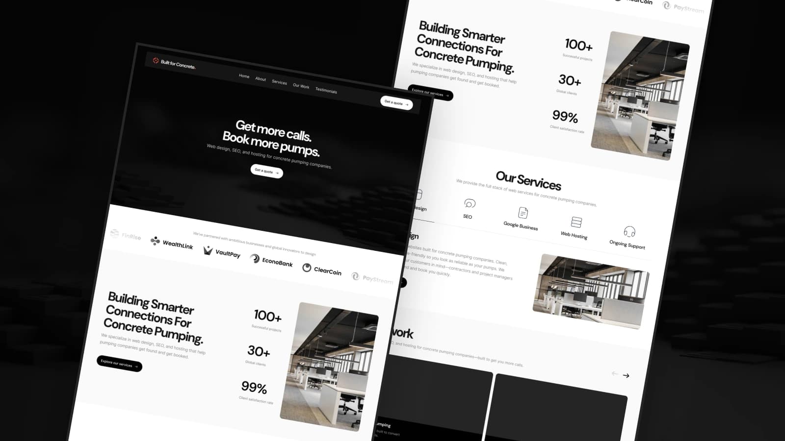 Concrete Pumping Business Website