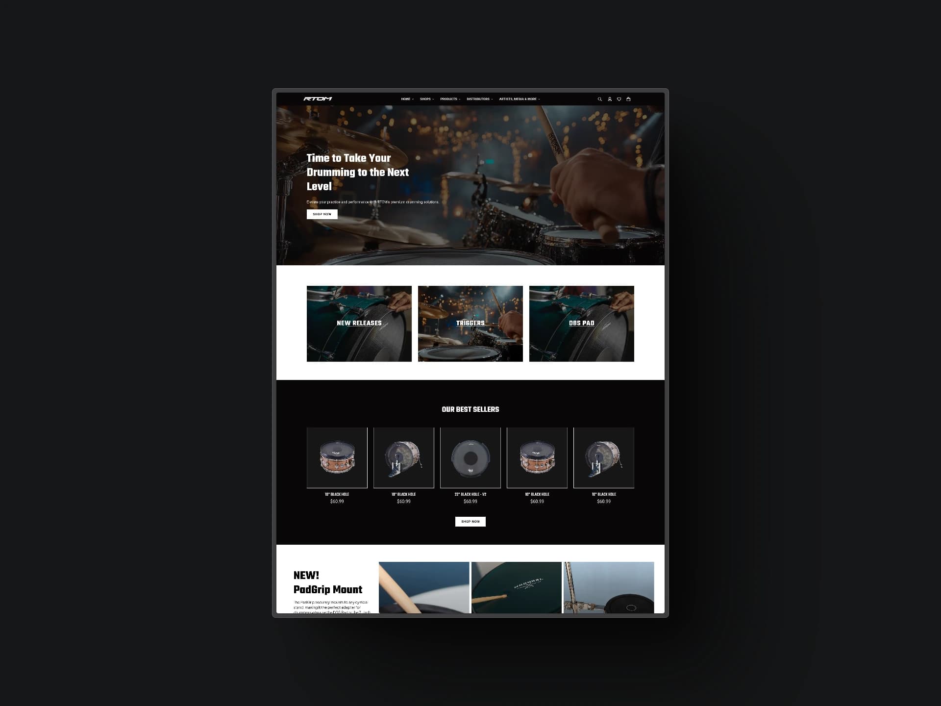 Drumming E-commerce Website