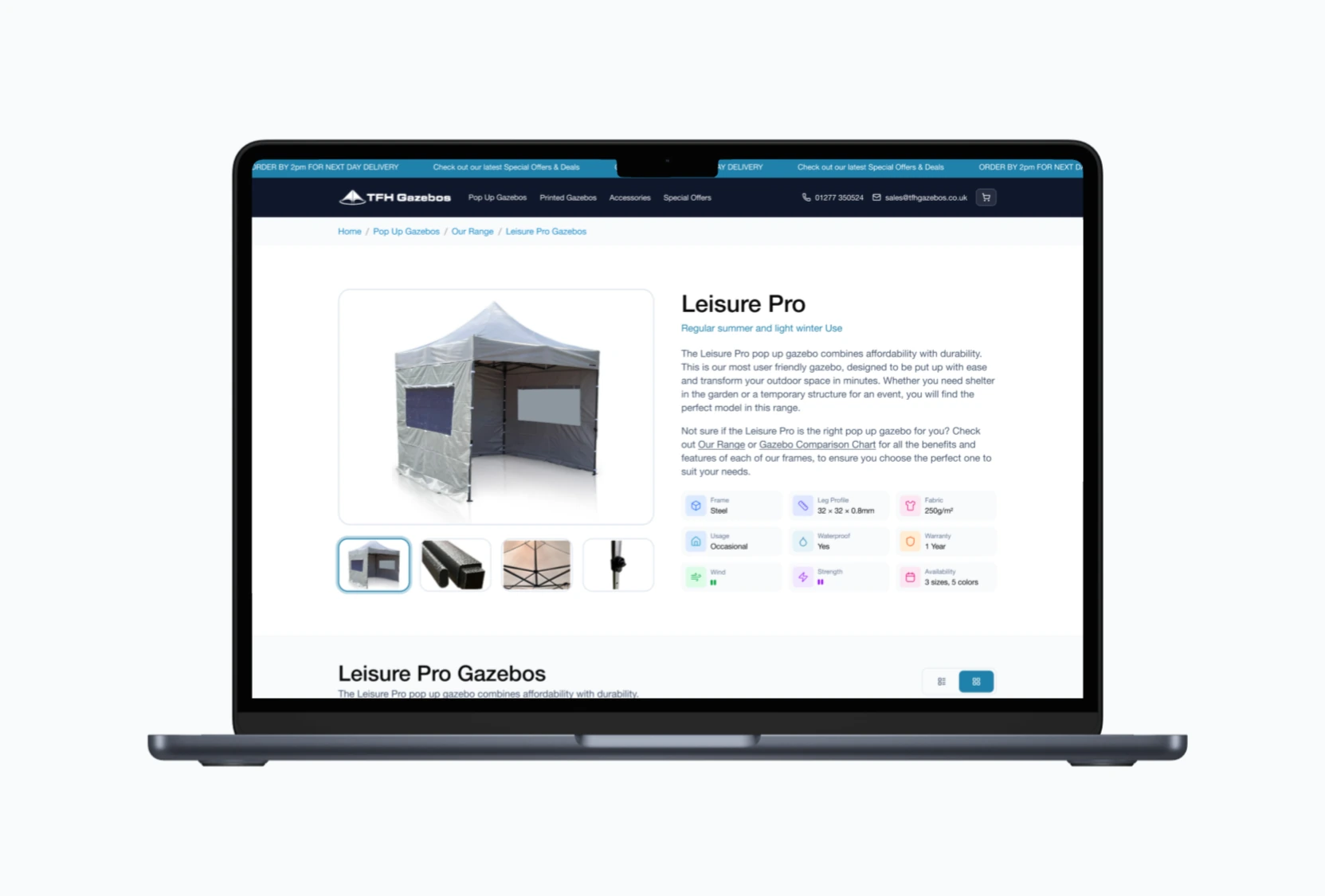 Leisure Pro Ecommerce Website