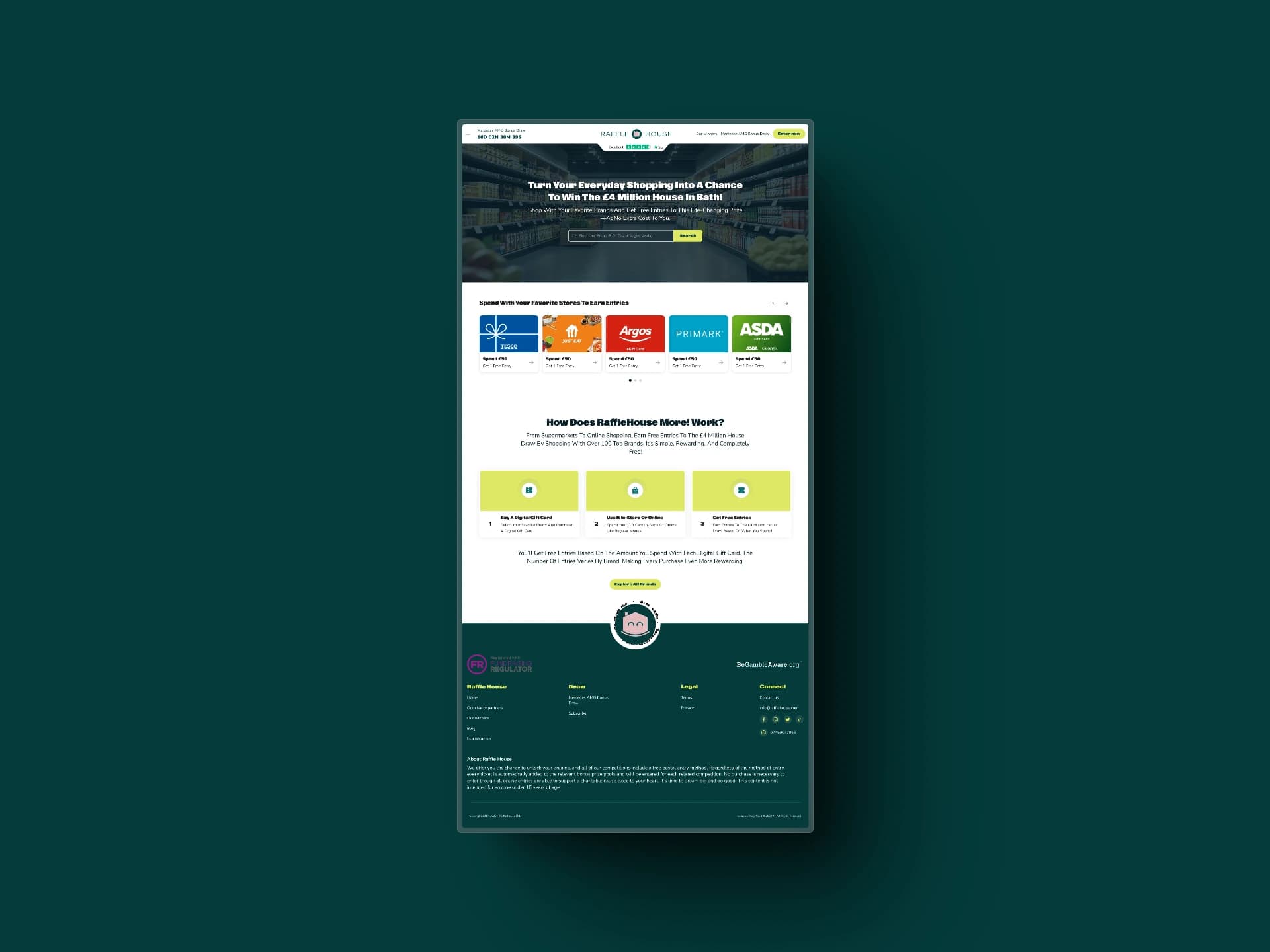 Raffle House Website Design