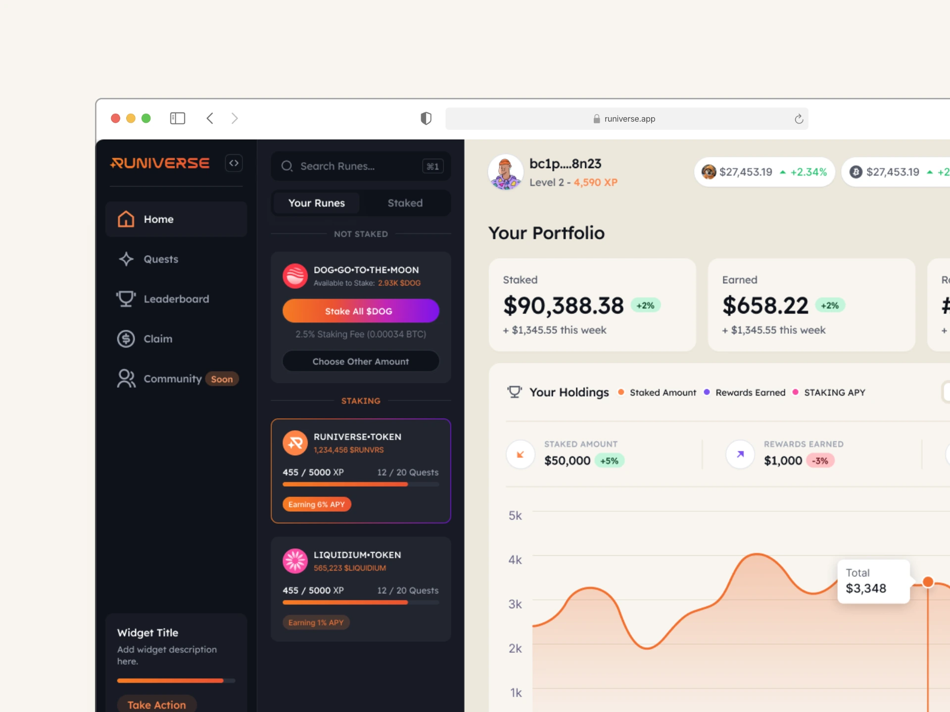 Runiverse Crypto Dashboard