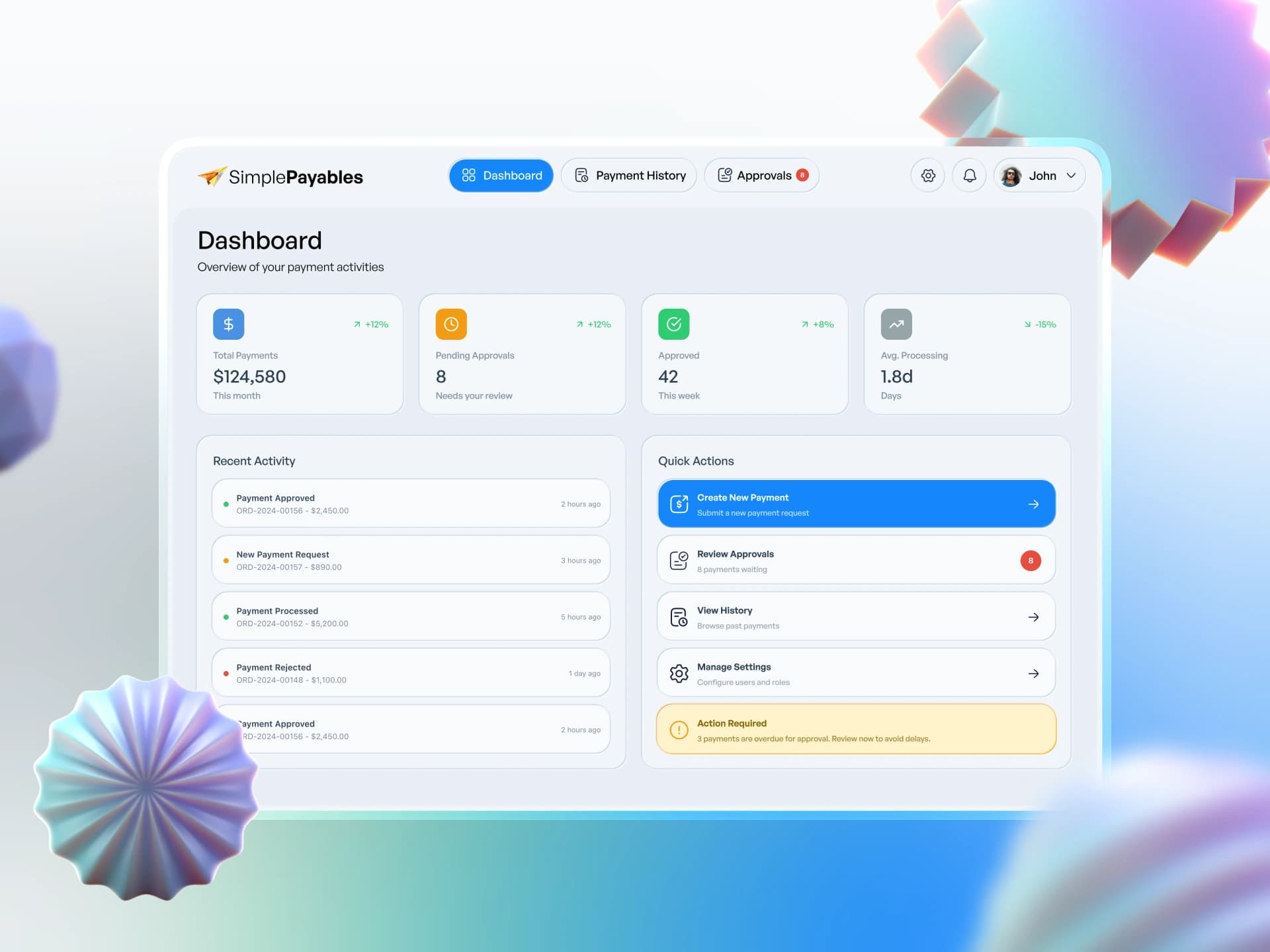 Simpli Payables Dashboard