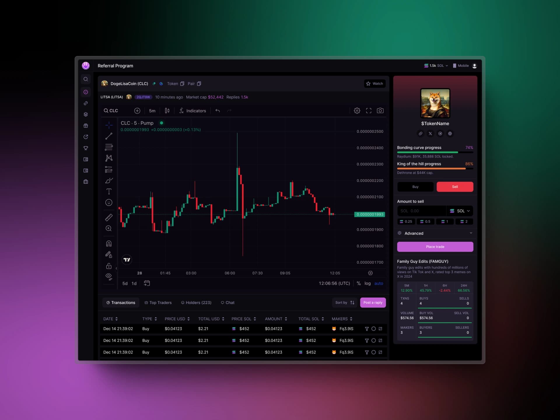 Crypto Trading Dashboard