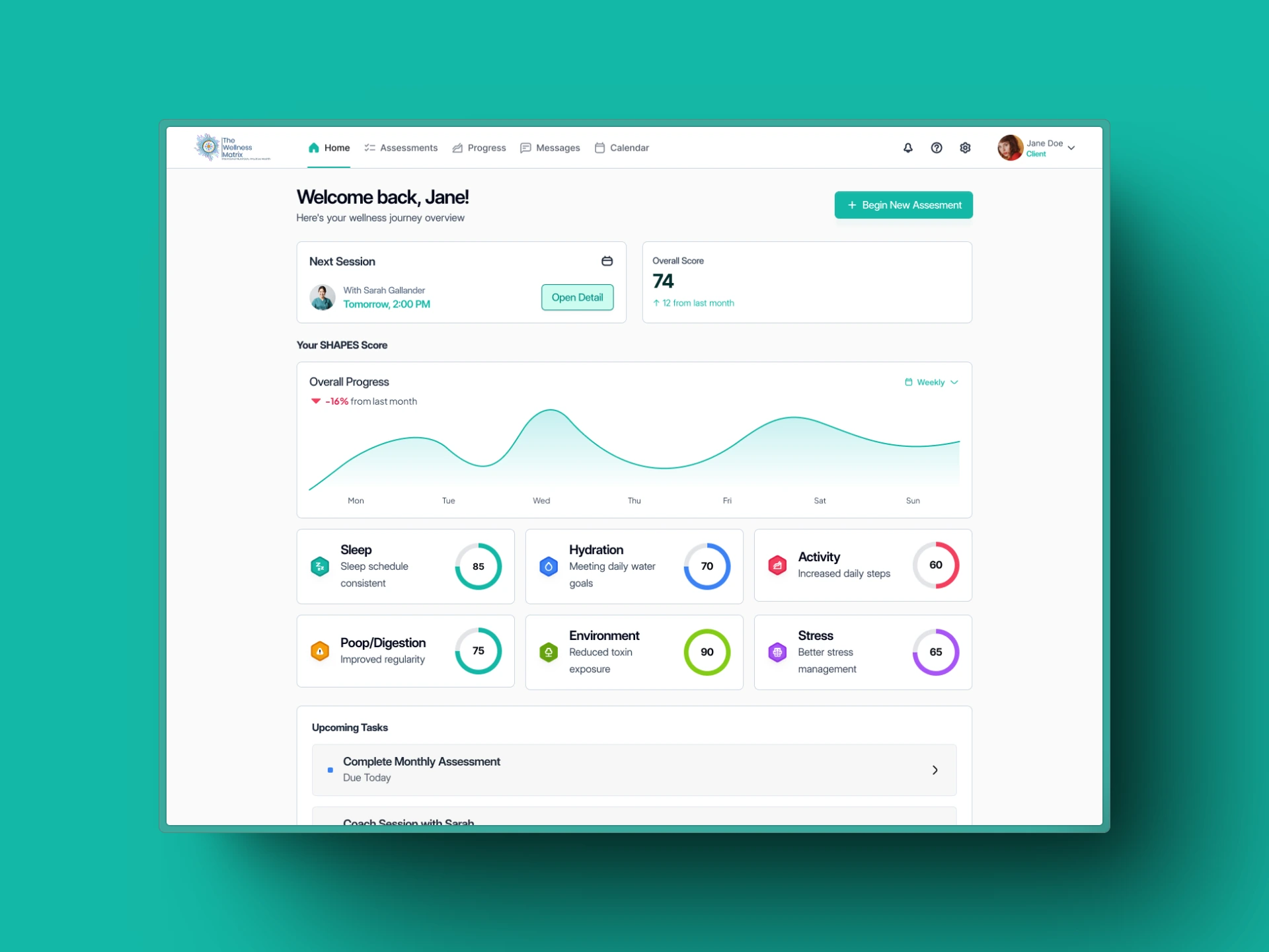 Health Dashboard Web App