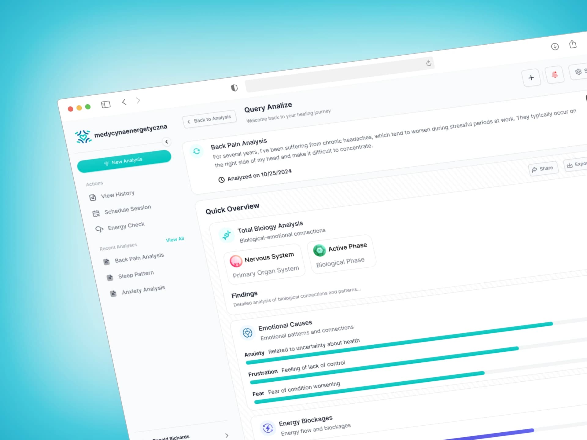 Health Analysis Dashboard