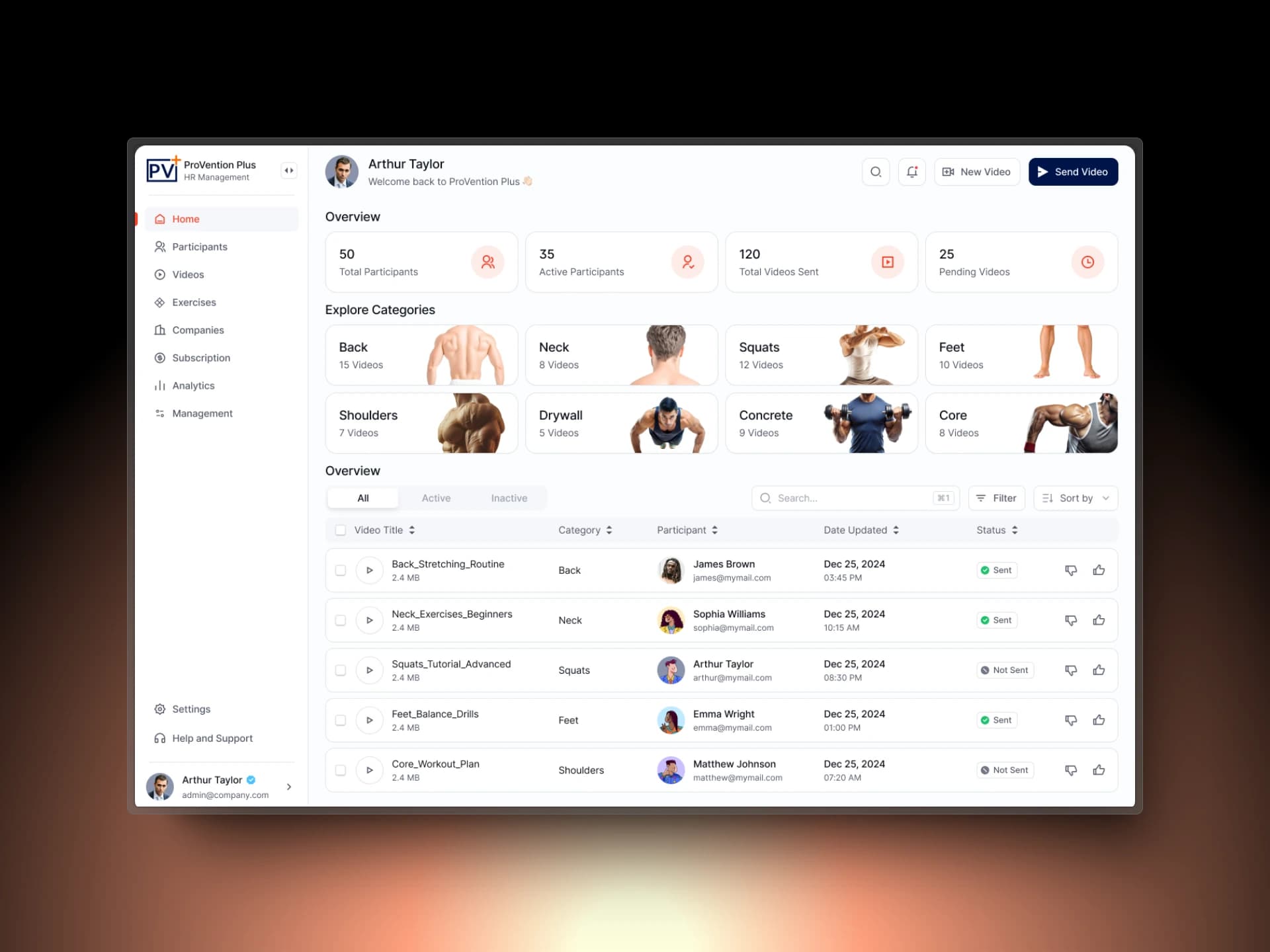 ProVention Plus Web App