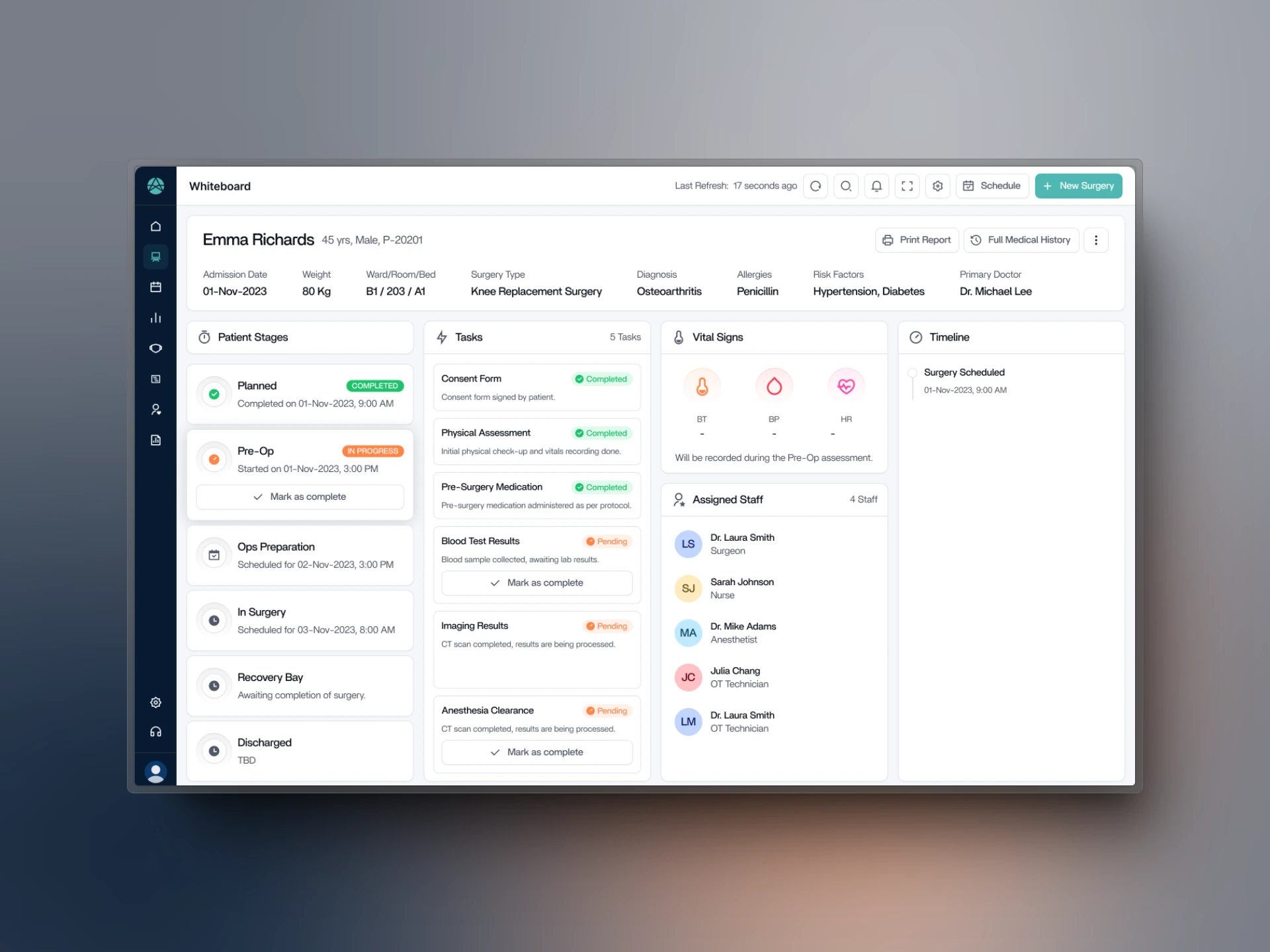 Healthcare Workflow Dashboard