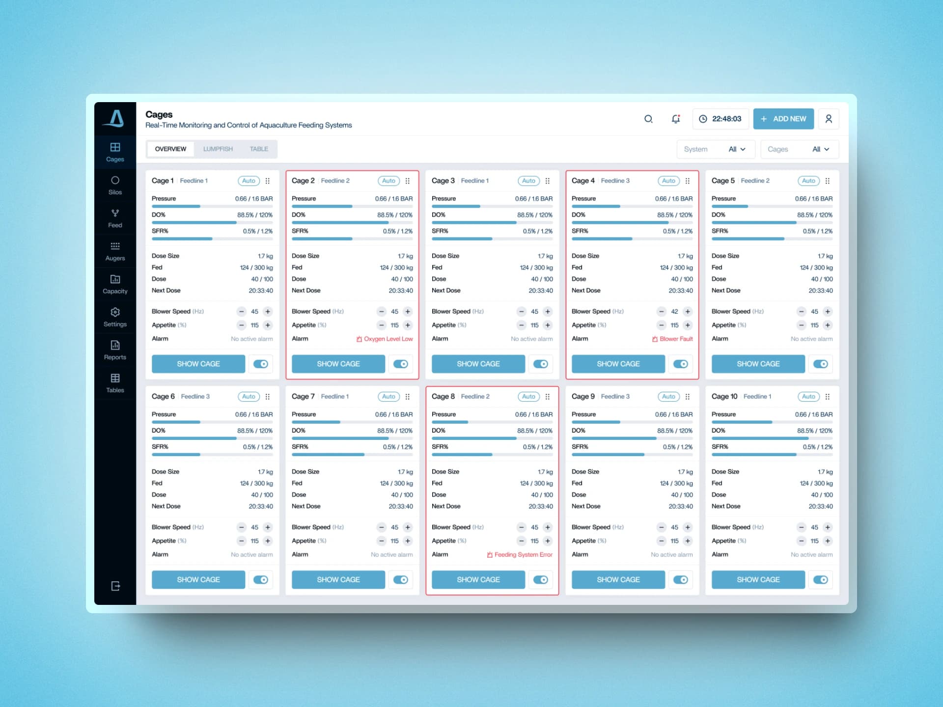 Aquaculture Feeding Dashboard