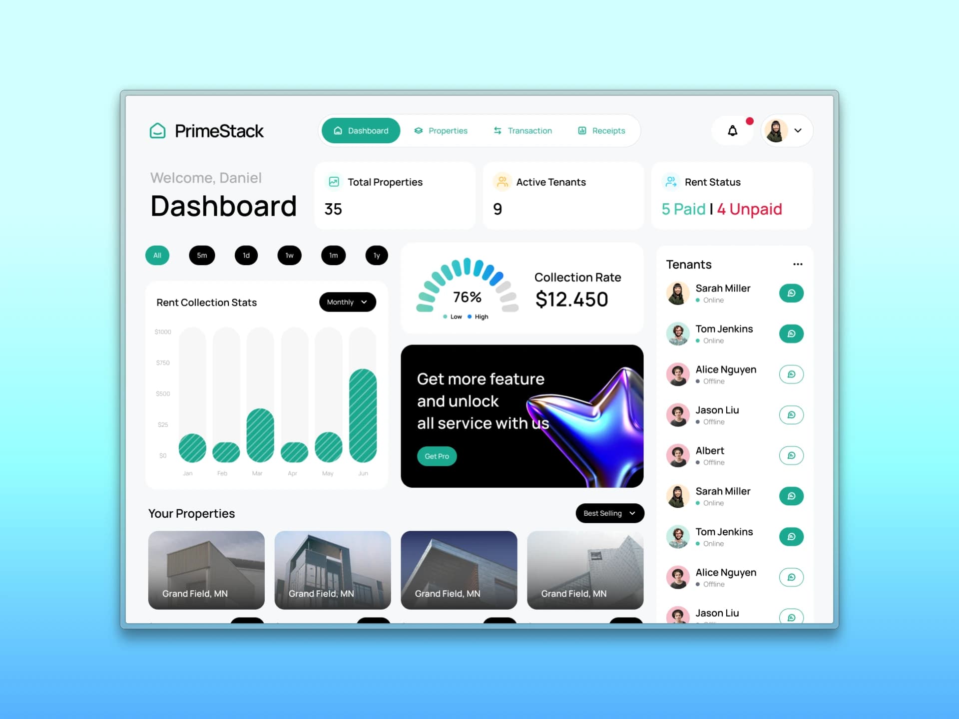 Real Estate Management Dashboard
