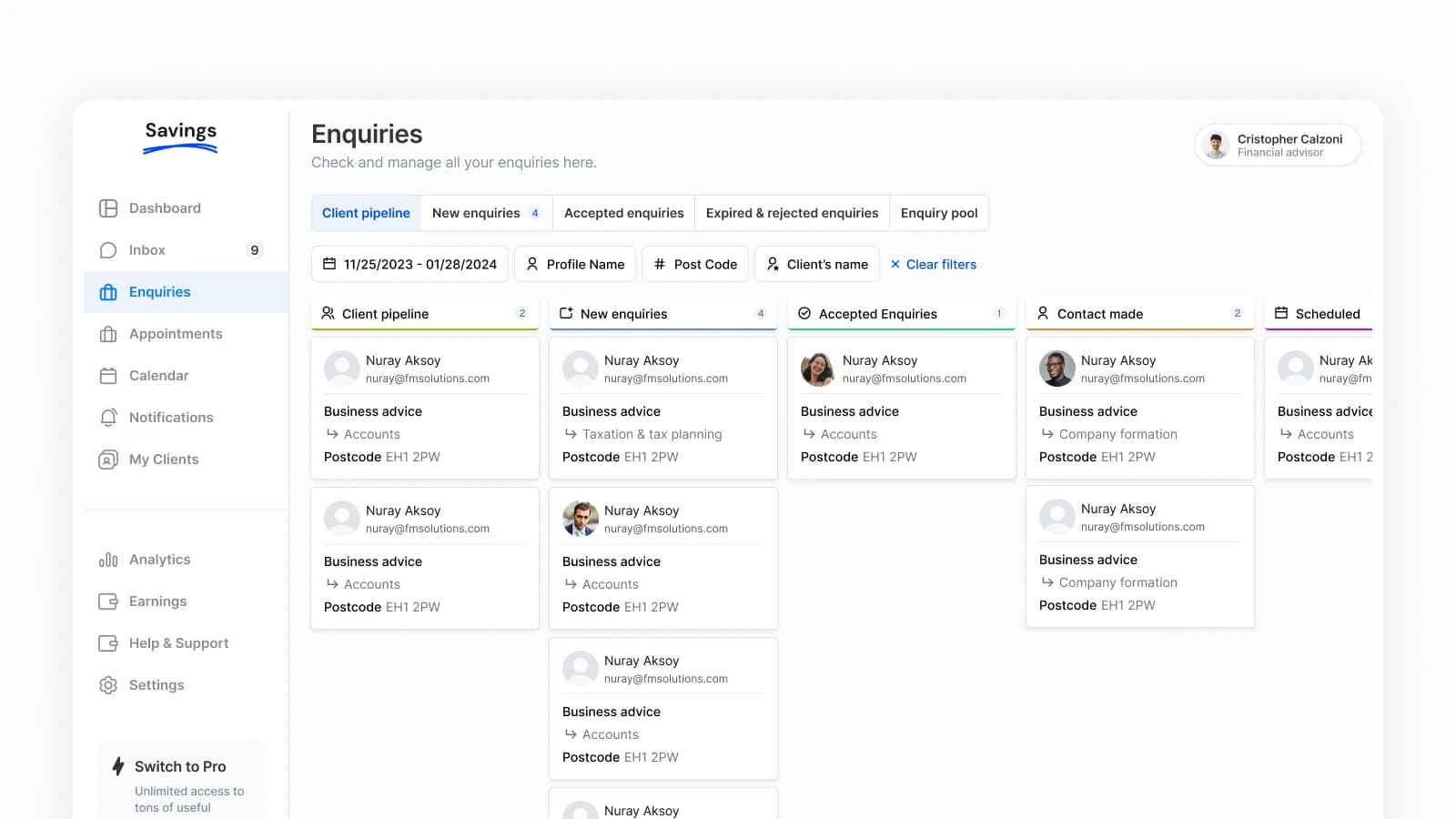 CMS Enquiries Dashboard