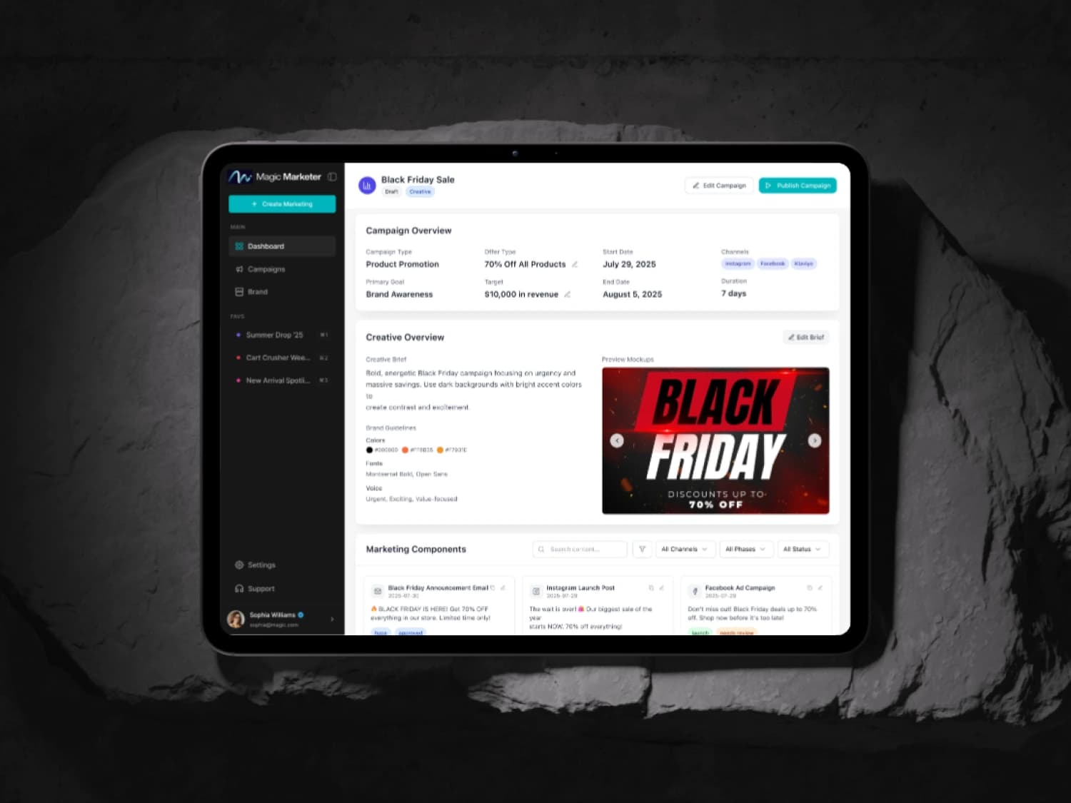 Marketing Dashboard Template