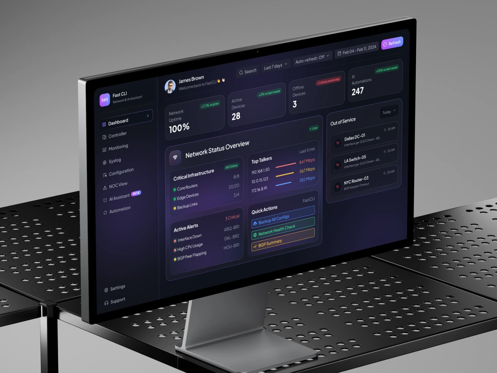 Network Monitoring Dashboard