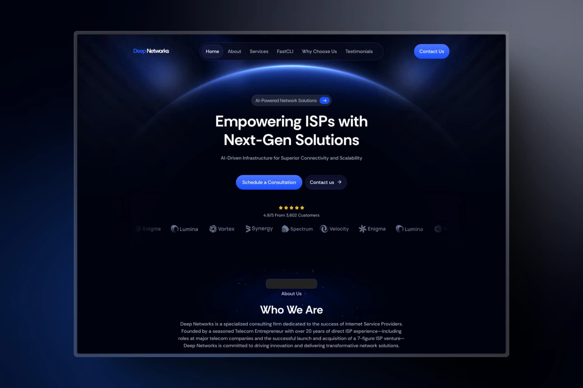 ISP Solutions Landing Page
