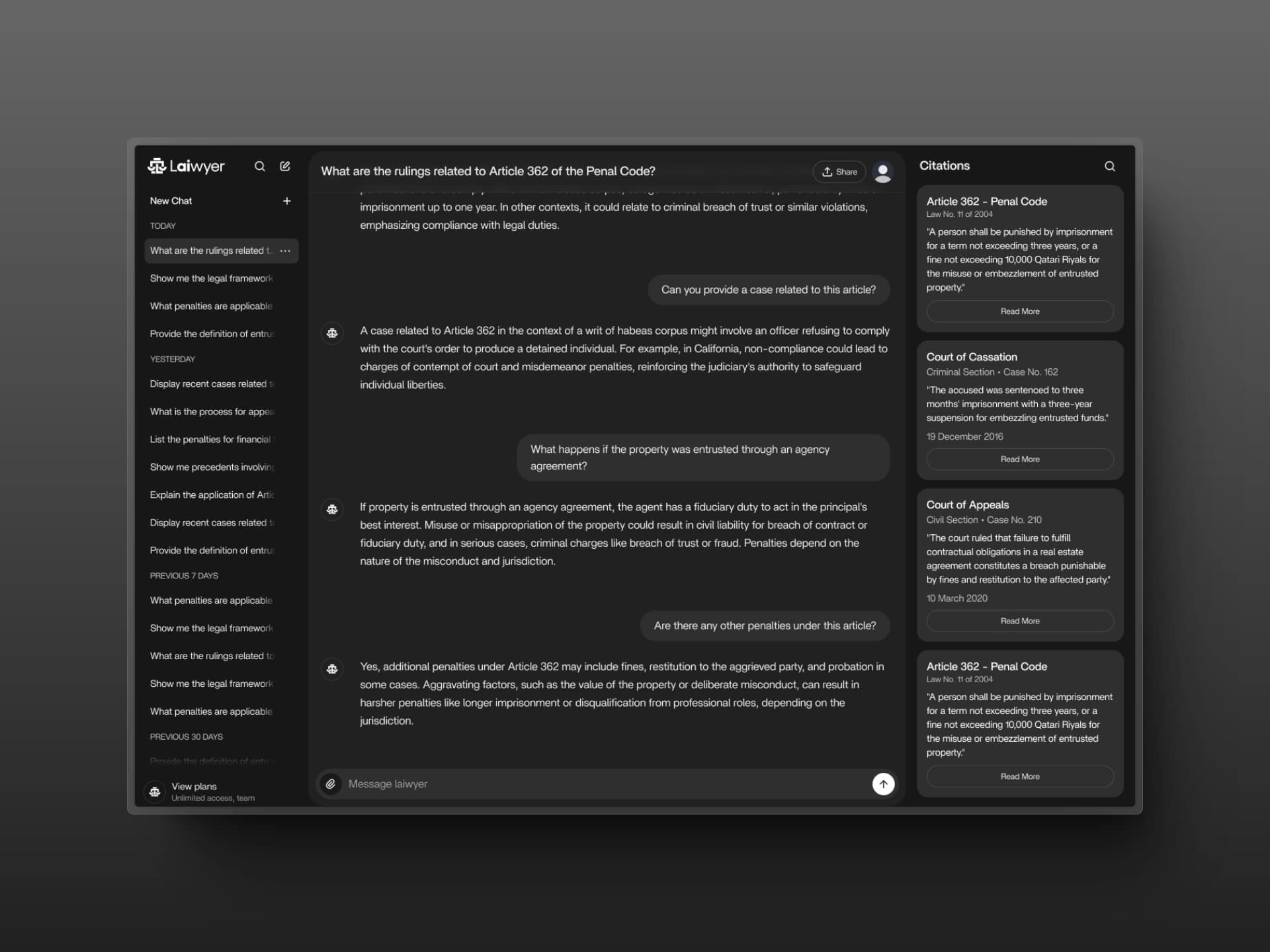 Legal AI Chat Assistant