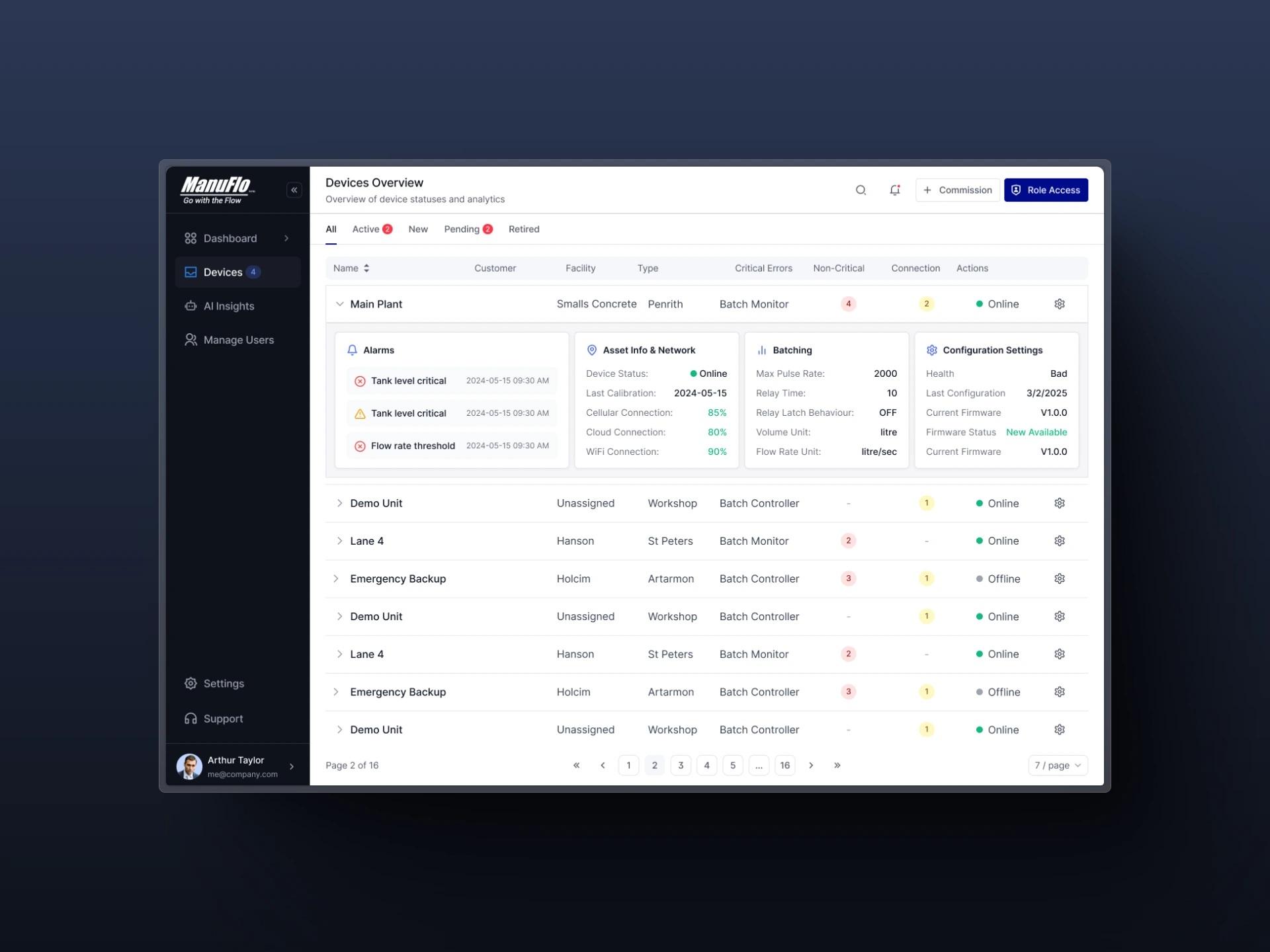 Device Management Dashboard