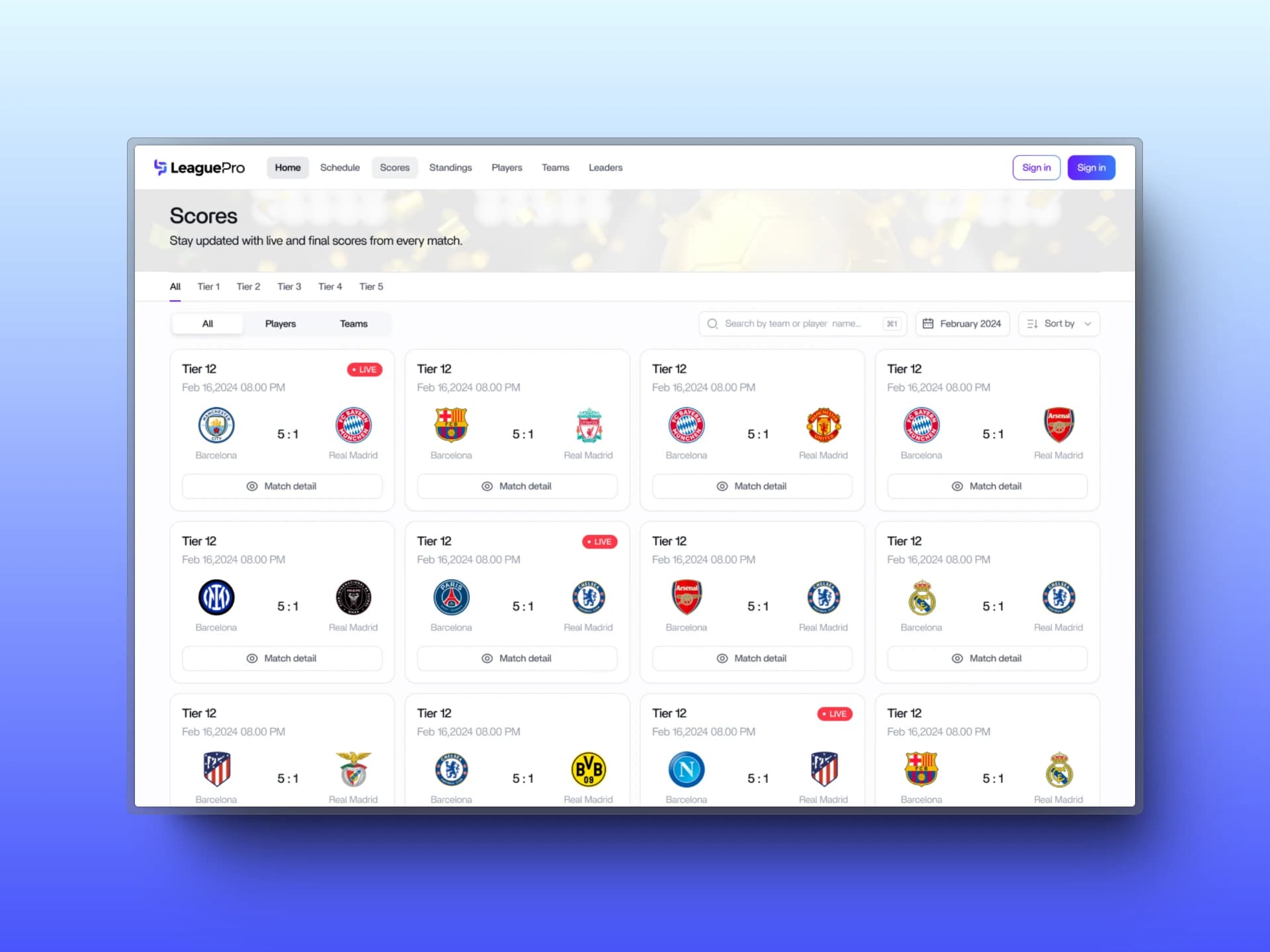 LeaguePro Saas App
