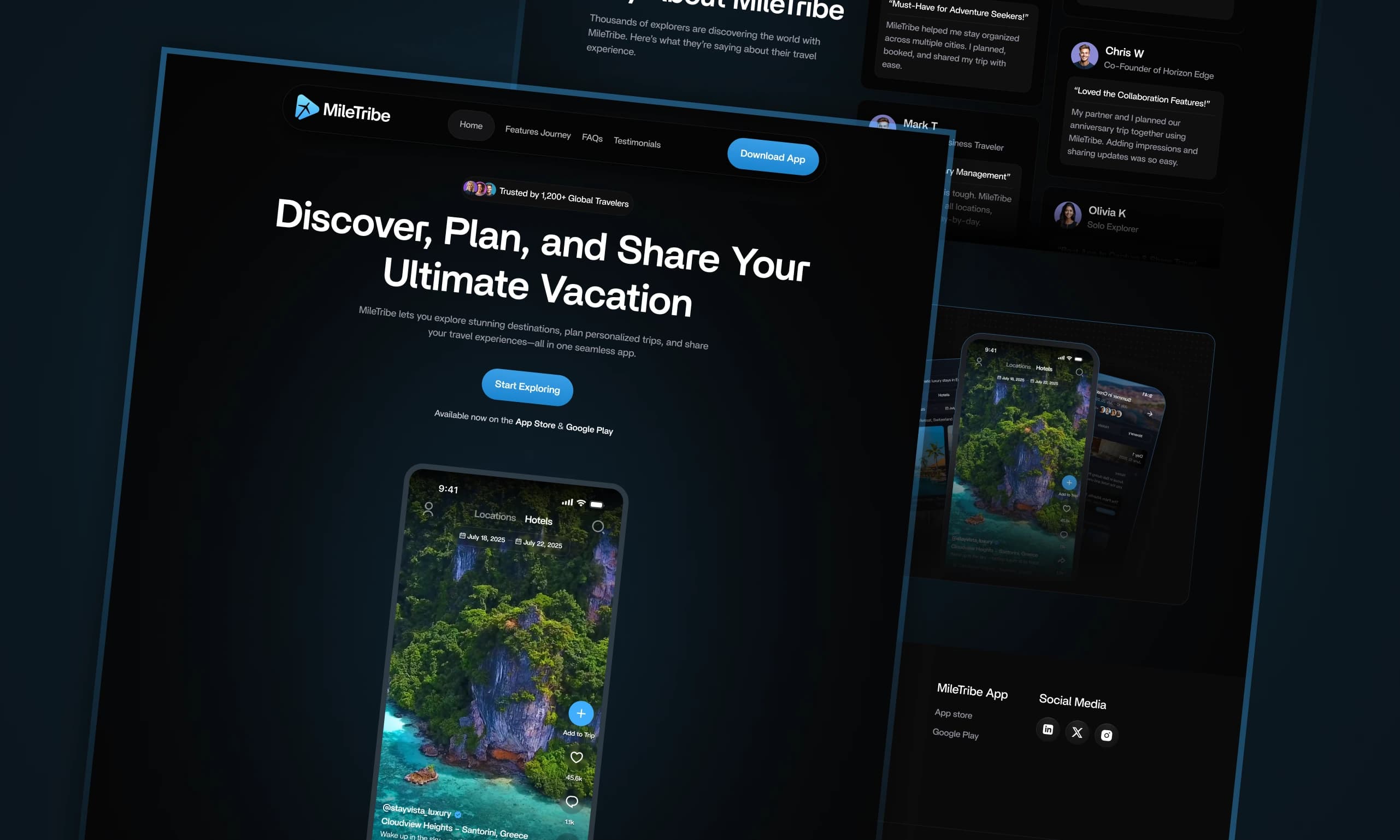 MileTribe App Landing
