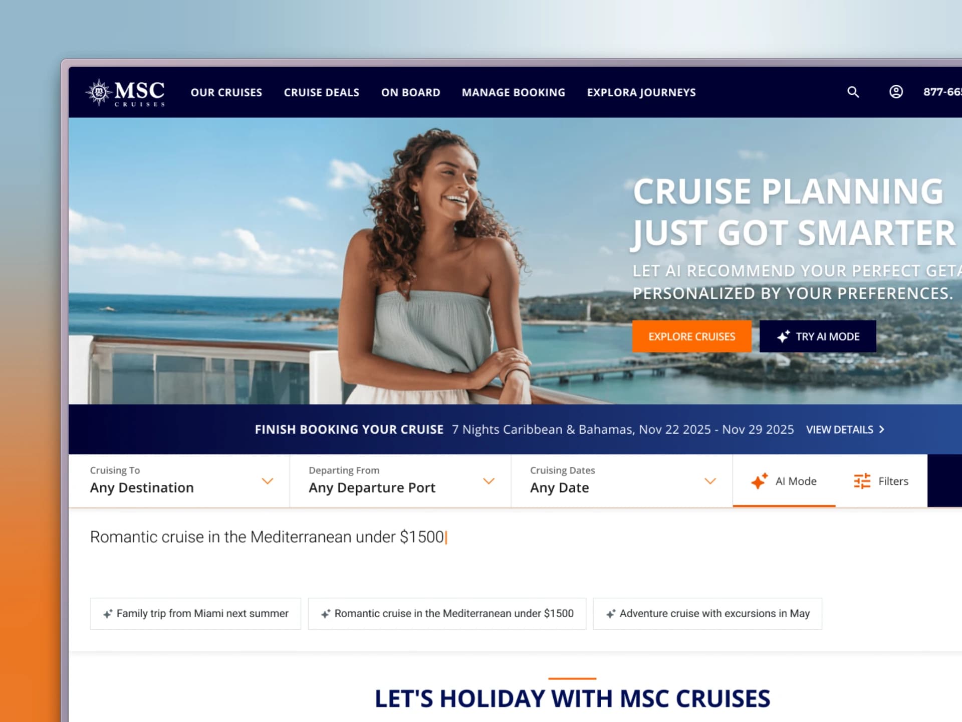 MSC Cruise Website