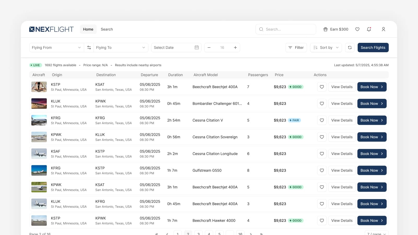 NexFlight Web Dashboard